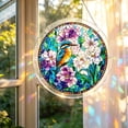 thumbnail image 6 of Acrylic Puzzles Suncatcher Window Hanging, 83 Pieces 7.4 Inch Sun Catcher Stained Glass Acrylic Puzzle Decoration for Women Men Mom Birthday Home Decor (Blossom Songbirds Animals), 6 of 7