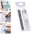 thumbnail image 2 of Handheld Paper Clam Clip Dispenser, Portable Fast Paper Clipper with 8 Reusable Silver Metal Clips for Desktop Document Office/Classroom/Home, white, 2 of 9