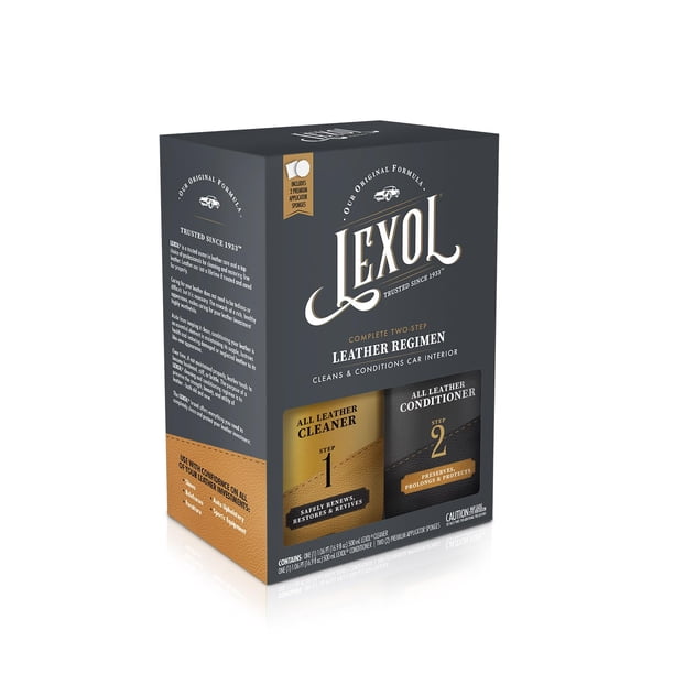 Kit de cuidado de cuero Lexol, acondicionador y limpiador, 500 ml