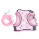 thumbnail image 1 of Correa de arnés para mascotas, transpirable, ajustable, reflectante, chaleco para caminar para perros, correa para gatos pequeños y medianos, rosa S, 1 of 5