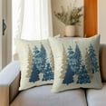 thumbnail image 6 of Blue Decorative Pillow Covers 16x16 Inch Set of 2 Christmas Tree Outdoor Throw Pillow Covers Winter Xmas Holiday Pillowcases Cushion Covers for Home Couch Christmas Decor, 6 of 6