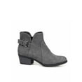 thumbnail image 2 of Perforated Women's Chunk Heel Booties in Grey, 2 of 3