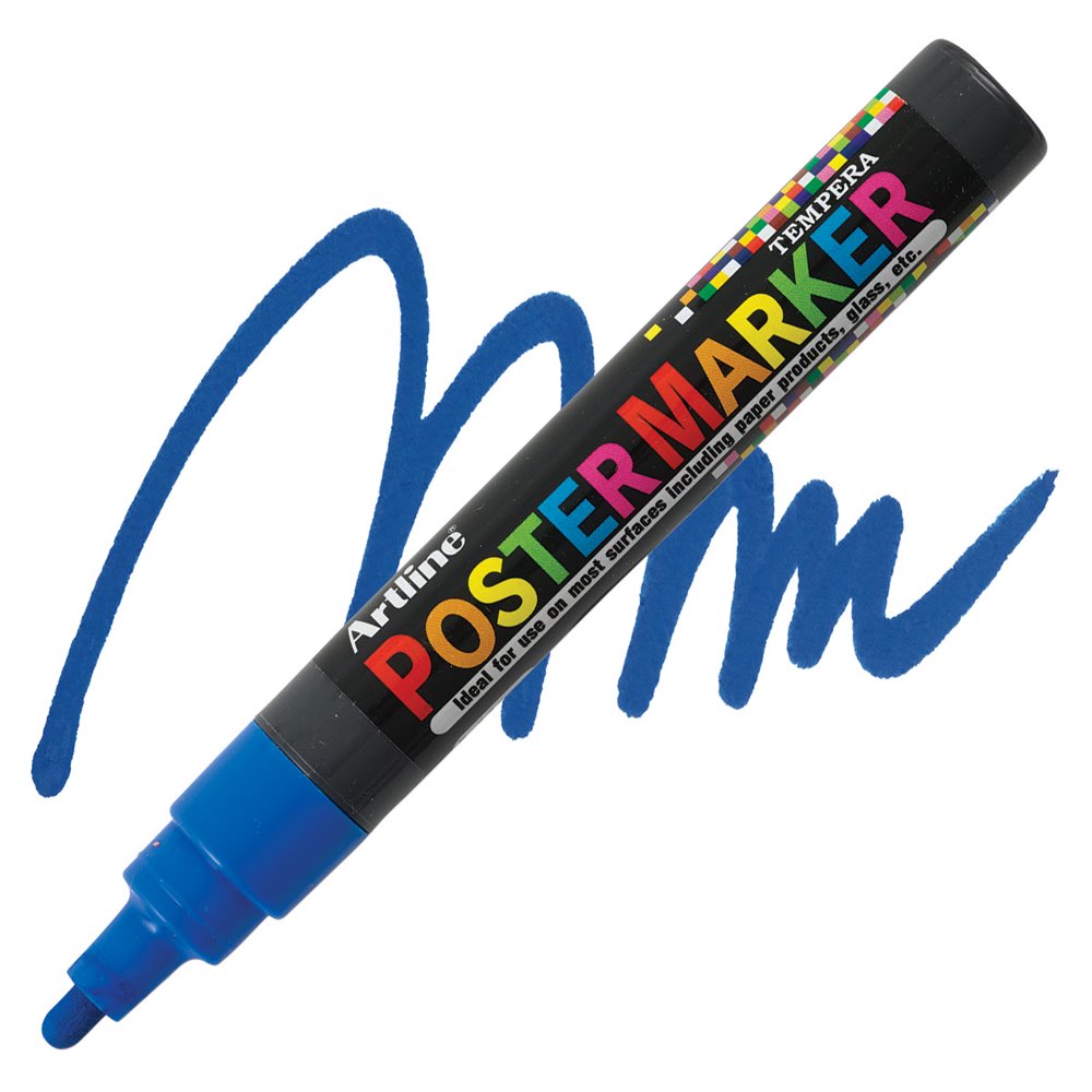 Artline Poster Markers 4 mm Tip, Blue