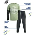 thumbnail image 5 of Pro Athlete Boys' Active Pants Set - 2 Piece Performance T-Shirt and Tricot Jogger Sweatpants - Sports Outfit for Boys (8-16), 5 of 7