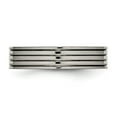 thumbnail image 3 of Titanium Polished 5mm Grooved Comfort Fit Band, 3 of 7