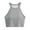 Gray, variant on Womens Halter Longline Sports Bra Padded Gym Athletic Workout Yoga Crop Tank Tops with Built in Bra Racerback Camisole Sales of the Day Green L