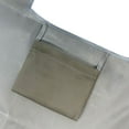 thumbnail image 4 of Wrapables Large & Small Foldable Tote Nylon Reusable Grocery Bags, Set of 2, Olive Gray, 4 of 5