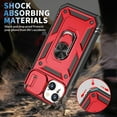 thumbnail image 4 of for iPhone 13 / iPhone 14 Kickstand Case with Camera Cover Military Grade Drop Dual Layer Full Body Shockproof Protection Shell Case for iPhone 13 &iPhone 14- Red, 4 of 14