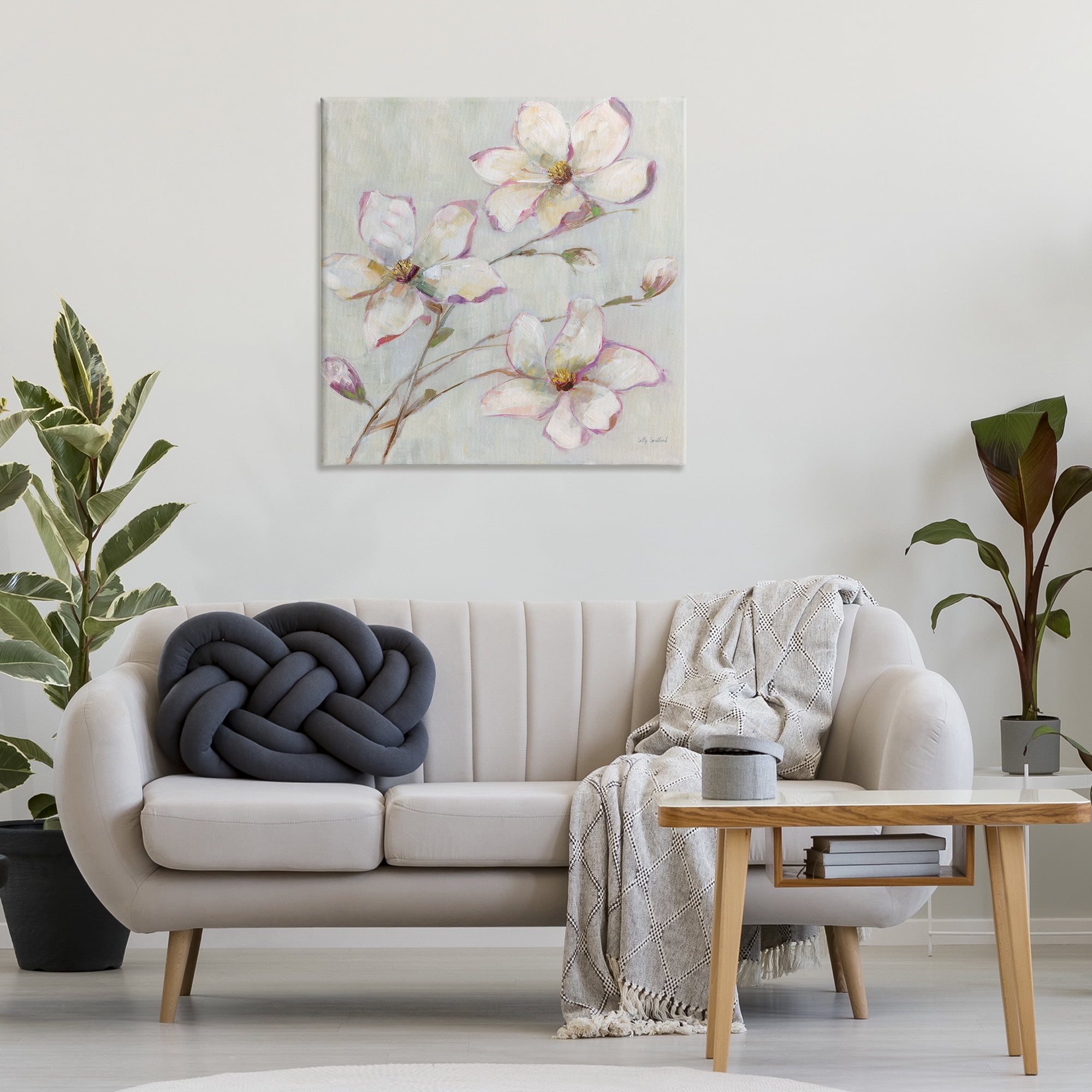Stupell Industries Apple Blossom Botanicals Botanical & Floral Painting Gallery Wrapped Canvas Art Print Wall Art, 30 x 30