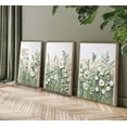 thumbnail image 3 of 3 Pcs Sage Green Wildflowers Canvas Wall Art Neutral Minimalist Abstract Boho Floral Botanical Painting Pictures Wall Decor Poster Print Artwork for Living Room Bedroom Home Decoration, 3 of 7