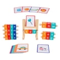 thumbnail image 4 of Bloques de lectura de madera, juegos de ortografía, tarjetas flash que giran letras giratorias, juguetes educativos, juego de juego para perfke juegos de deletreo de palabras, 4 of 9