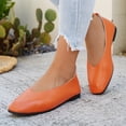 thumbnail image 6 of Plus Size Wide Width Round Toe Rhinestone Women's Casual & Dress Shoes Comfortable Office Work Daily Wear Spring Summer Orange 9.5, 6 of 9