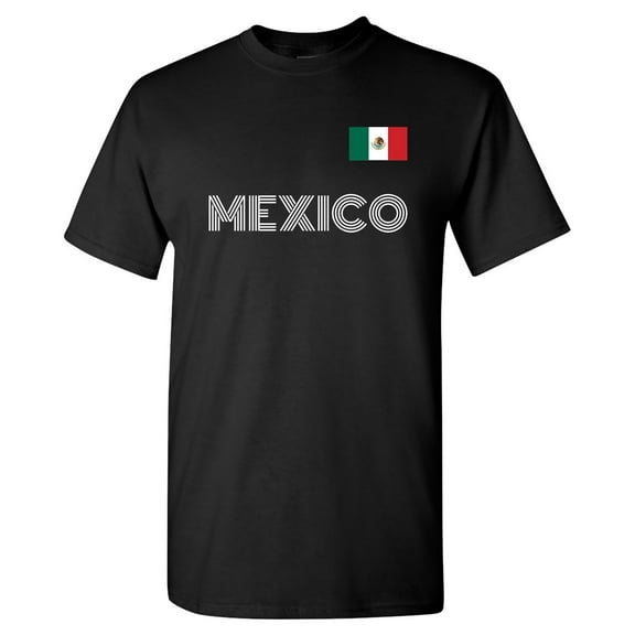 Mexico Soccer Jersey - Sports Football T Shirt - Small - Black