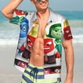 thumbnail image 3 of Lsque inside out 2 Pattern Hawaiian Shirt for Men Unisex Summer Beach Casual Short Sleeve Cotton Linen Button Down Shirts-3X-Large, 3 of 6