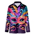 thumbnail image 3 of Womens Sequin Print Tops V Neck Sparkly Glitter Blouses Loose Long Sleeve Holiday Evening Party Shiny Shirts V Neck Shirts for Women Summer Button down Shirts for Women Sports Tee Classic Fit Dress, 3 of 3