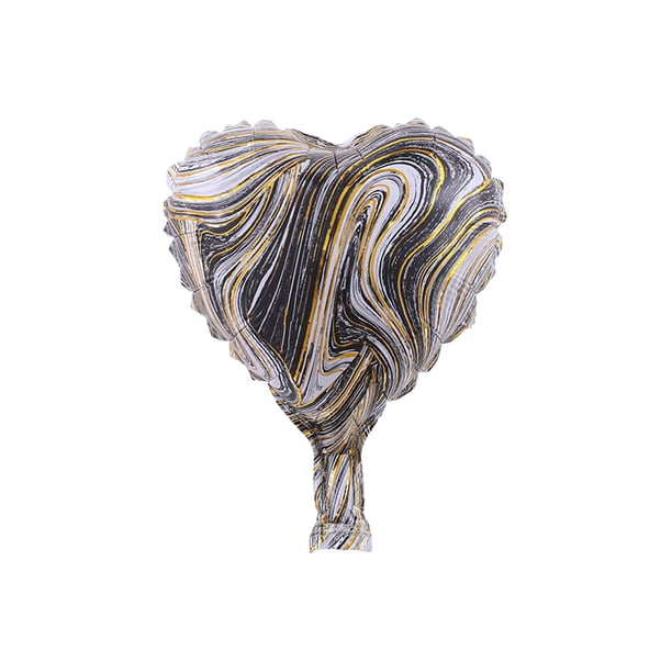 10 globos de Mylar de 10 pulgadas con forma de coón y estrella de áta de mármol. Globo de áta para feliz cumpleaños, juguete para ración de baby shower, globos de aire para bodas.