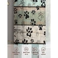 thumbnail image 6 of Sage Green Brown Paw Prints Sheer Curtains 72 Inch Length 2 Panels Set, Vintage Farmhouse Wooden Grain Voile Window Treatment Curtains Sheers Drapes for Bedroom/Living Room/Kitchen 52"x72"x2, 6 of 7