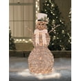 thumbnail image 4 of Northlight 48" LED Lighted Rattan Snowman Outdoor Christmas Decoration, 4 of 4