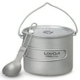 thumbnail image 2 of Lixada Pot Léger en Titane 750 ml avec Spork Pliable pour Camping, Randonnée, Backpacking, Pique-Nique en Plein Air, 2 of 7