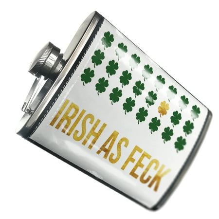 

NEONBLOND Flask Irish As Feck St. Patrick s Day Gold Shamrock