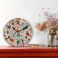 thumbnail image 2 of Yayeee 10" Wall Clock Battery Operated Quartz Round Silent Non-Ticking Home Decor, Watercolor Leaves, 2 of 6