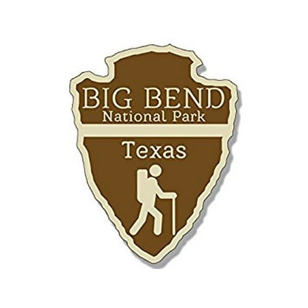 Arrowhead Shaped BIG BEND National Park Sticker Decal (rv camp hike texas) 3 x 4
