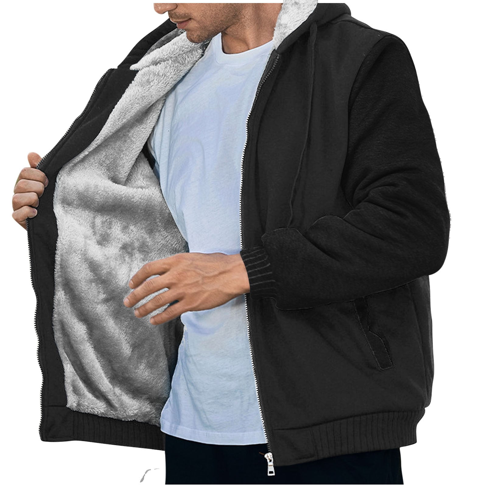 Aofany Sales Hoodies for Men, Mens Hoodies Zipper Hooded Sweater Coat Men's Solid Color Cardigan Men's Fashion Hoodies & Sweatshirts