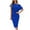 Blue, variant on Women's evening Gown Basic Bodycon Dress One Shoulder off Tank Top Short Sleeve Pencil Long Dresses Club Party Dresses Slim Fit Dresses