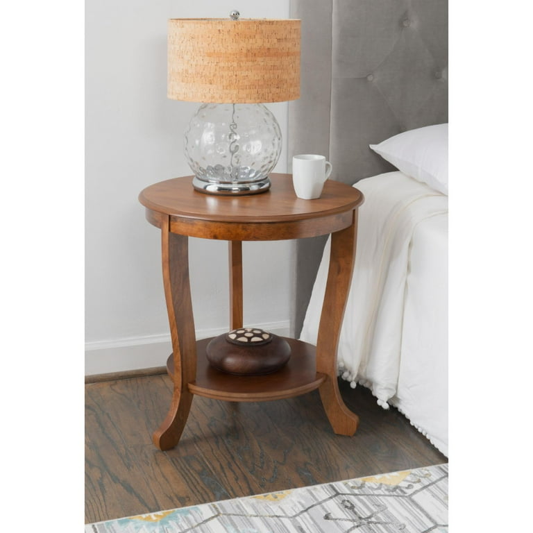 Powell Aubert Round Side Table - Hazelnut Brown - Walmart.com