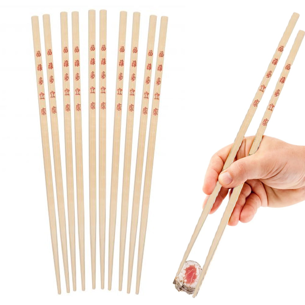 Chinese Chopsticks Tableware Set Bamboo Chopsticks Set Wooden Reusable Chopsticks Japanese Chopsticks for Ramen Sushi Noodle Rice WARESHARK 10 Pairs Bamboo Chopsticks