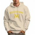 thumbnail image 4 of Men's 100% Cotton MICHIGAN M Hoodie 330g Thick Pocket Hood, 4 of 16