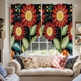thumbnail image 2 of Spring Boho Swag Curtain Valance for Windows, Cartoon Red Flower Mushroom Colorful Dots Window Treatments Short Swag Topper for Kitchen Windows Bathroom Bedroom, 36"x36", 2 of 8