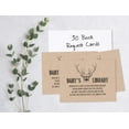 thumbnail image 3 of Inkdotpot 30Deer Jungle Animals Gender Neutral Baby Shower Rustic Book Request Cards Bring A Book Instead Of A Card Baby Shower Invitations Inserts Games, 3 of 6