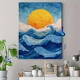 thumbnail image 4 of Sunny Ocean Waves Mosaic Canvas Wall Art, Sea Wave Print for Living Room, Bedroom, Kitchen, Bathroom and Hotel Decor, 4 of 8