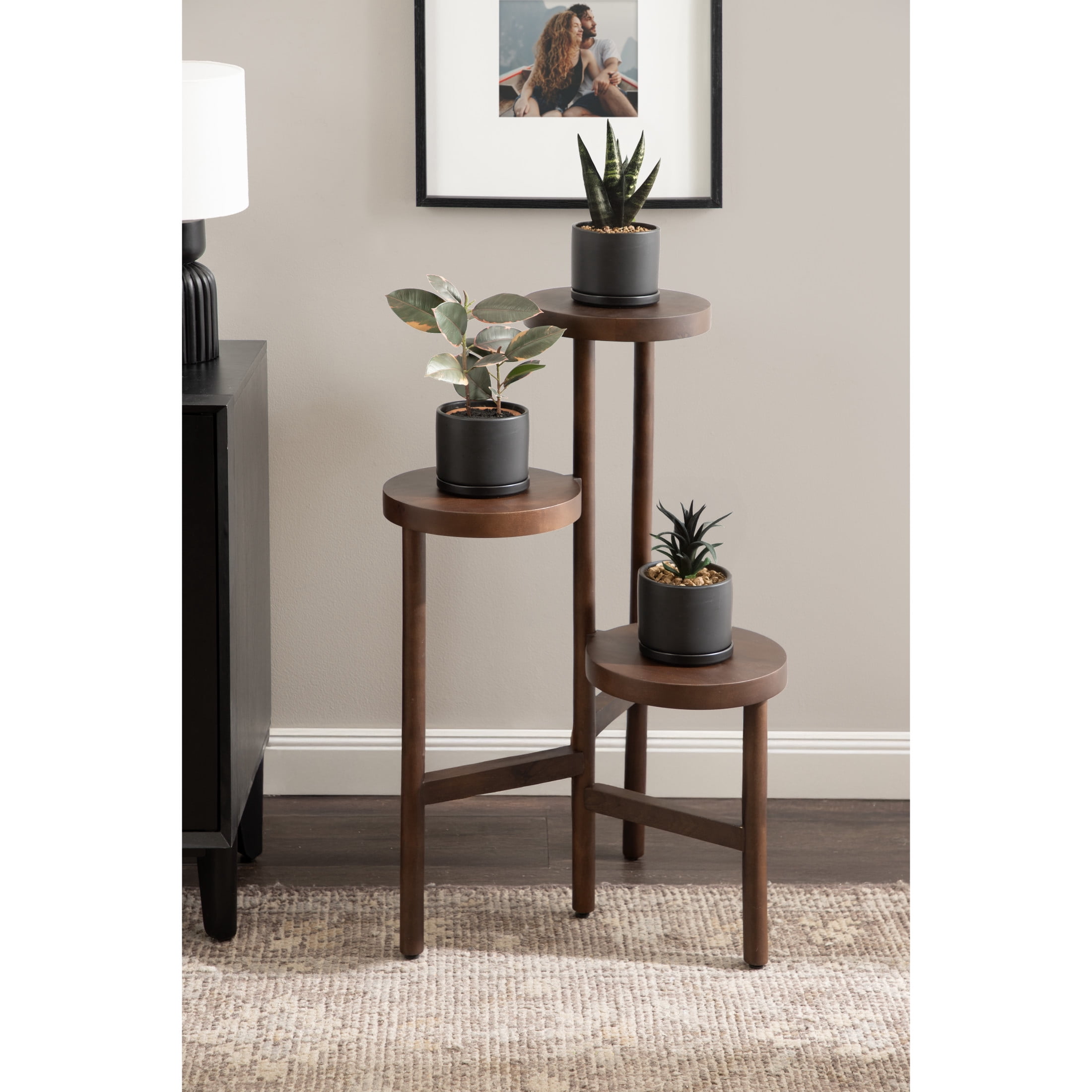 Kate and Laurel Finn Modern Tri-Level Plant Stand, 13 x 13 x 22