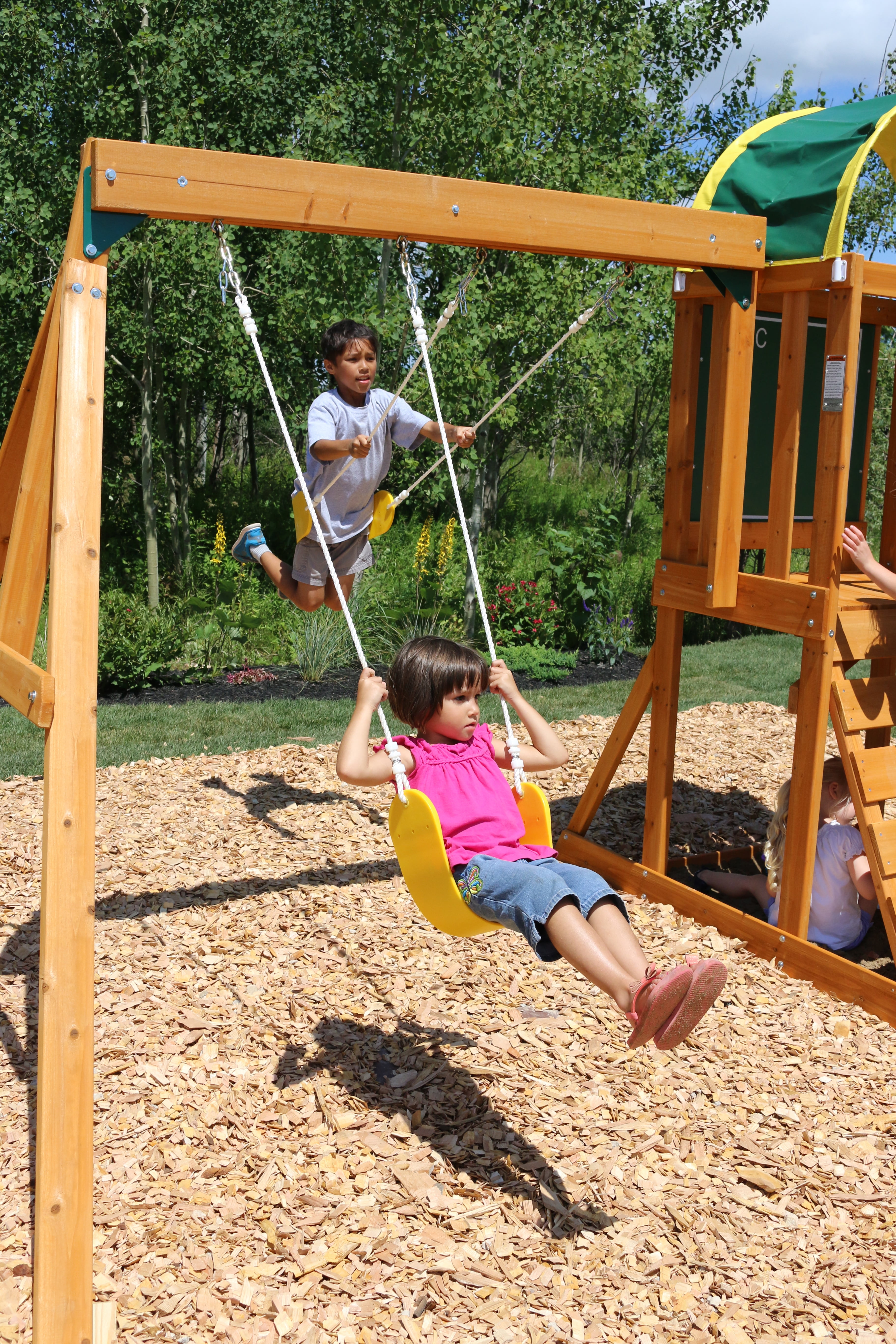 Kidkraft Ainsley Wooden Swing Set Com