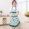 thumbnail image 7 of Lady Apron Huayishang Kitchen Apron Bowknot Floral Print Polyester Restaurant Home Cooking Pocket Work Clothes, Kitchen Essentials Clearance Sale 1*Apron Green, 7 of 7