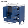 30'' Bath Vanity with Sink Combo, Soft-Close Doors, Modern Cabinet, 3 ...