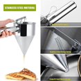 thumbnail image 3 of 21oz Stainless Steel Pancake Batter Dispenser - 304 Food Grade Funnels with Handle & Stand Rack - Perfect for Takoyaki, Pancakes, Cupcakes or Other Ba, 3 of 4