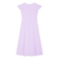 thumbnail image 6 of Alvivi Flower Girl Dress Kids Cap Sleeve A-Line Pleated Formal Wedding Party Junior Bridesmaid Dress Lavender 16, 6 of 7