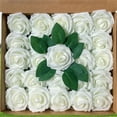 thumbnail image 2 of TechWave Easter 8cm Rose Rose Plus Leaf Belt Rod 25 Flowers Packed Pe Rose Head Roses Flower Arrangements in Containers Tropical Flowers Flowers for Cemetery Flower Heads Sunflower Flowers Wisteria, 2 of 4