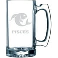 thumbnail image 1 of Zodiac Sign Etched 25oz Libbey Sports Beer Mug Pisces, 1 of 1