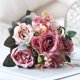 thumbnail image 4 of Ramo de flores artificiales de seda | Rosas, peonías e hortensias artificiales para centros de mesa de bodas y decoración del hogar, 4 of 5