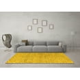 thumbnail image 3 of Ahgly Company Indoor Square Abstract Yellow Modern Area Rugs, 6' Square, 3 of 4