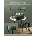 thumbnail image 6 of VASAGLE EKHO Collection - Bar Stools Set of 2, Counter Height Swivel Bar Stools with Back, Synthetic Leather with Stitching Forest Green, 6 of 7