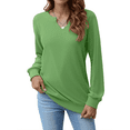 thumbnail image 2 of Fantaslook V Neck Sweatshirts for Women Pullover Long Sleeve Shirts Tunic Fall Tops Casual Lightweight Sweatshirts, 2 of 8
