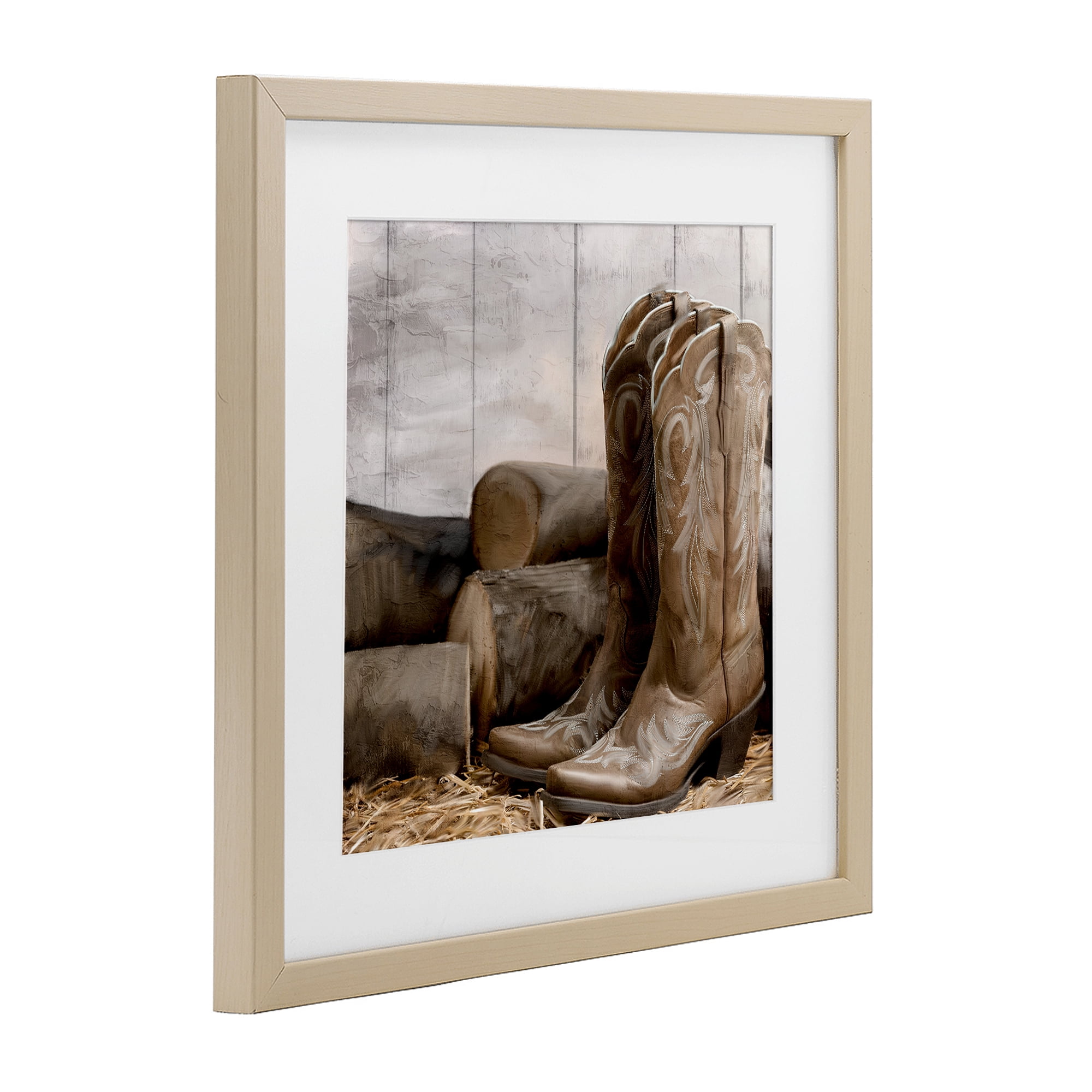 Stupell Industries Kick Off Your Boots Birch Framed Print Under Glass, design by Kim Allen