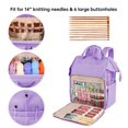 thumbnail image 3 of Bolsa de tejer, mochila Leudes, organizadora de almacenamiento de hilo, color morado, 3 of 6