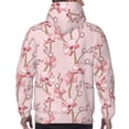 thumbnail image 7 of Pofeuu Orchids Flowers Print Mens Casual Hooded Collar Drawstring Hoodies Pullover Sweatshirts Casual Long Sleeve Shirts-3X-Large, 7 of 7