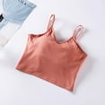 thumbnail image 2 of Timegard Womens Tops with Built in Bra Pajamas Spaghetti Strap V-Neck Crop Tops Soft Casual Pjs Tops, 2 of 5